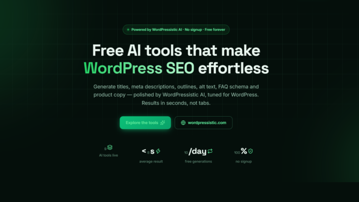 Introducing the WPistic AI Studio — Free AI Tools for WordPress